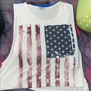 American flag tank top